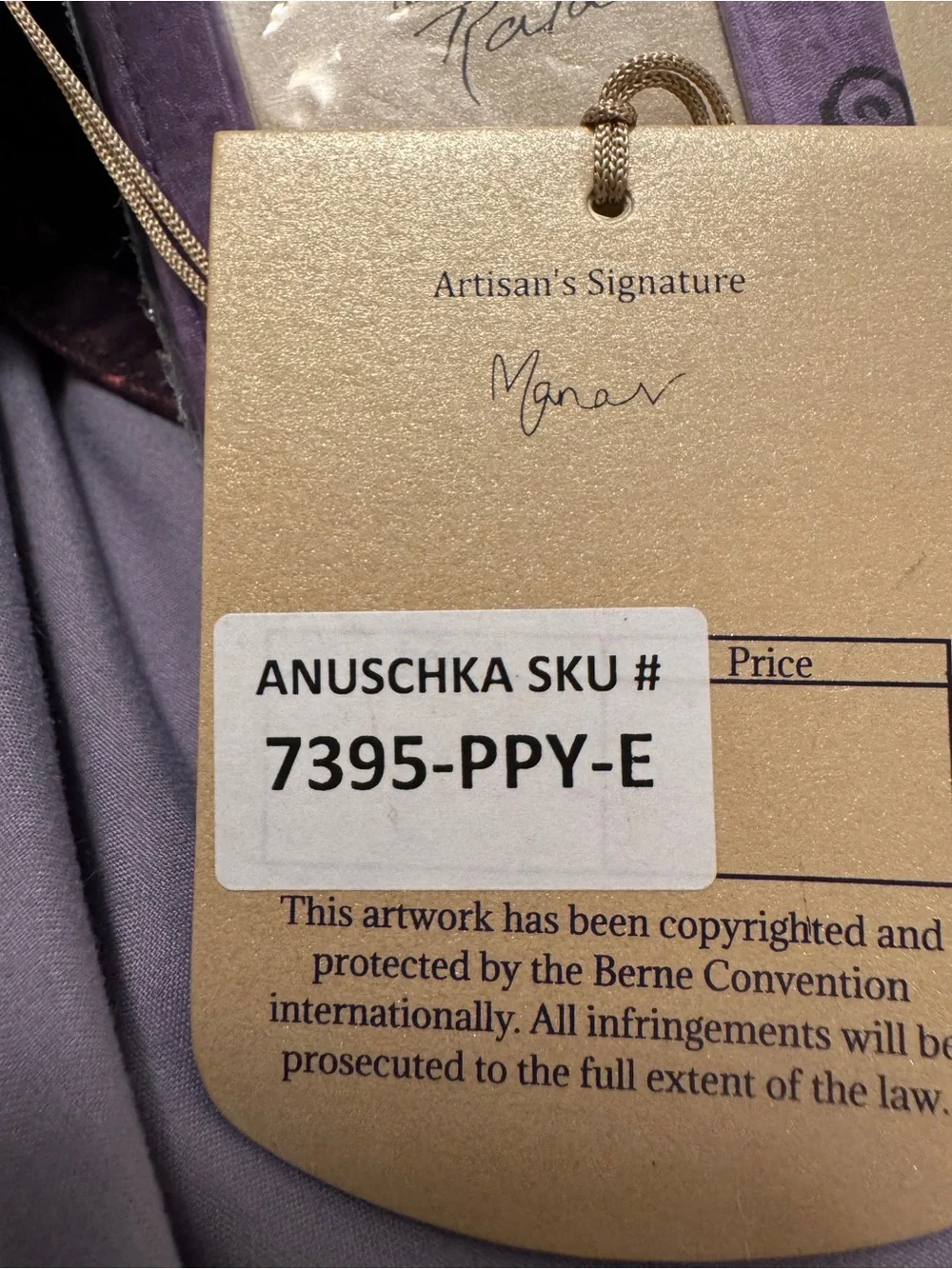 NWT Anna by Anuschka 7395 Leather Crossbody Precious Peony Eggplant Rare Retired